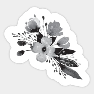 Romantic Floral 1 - BW1 - Full Size Image Sticker